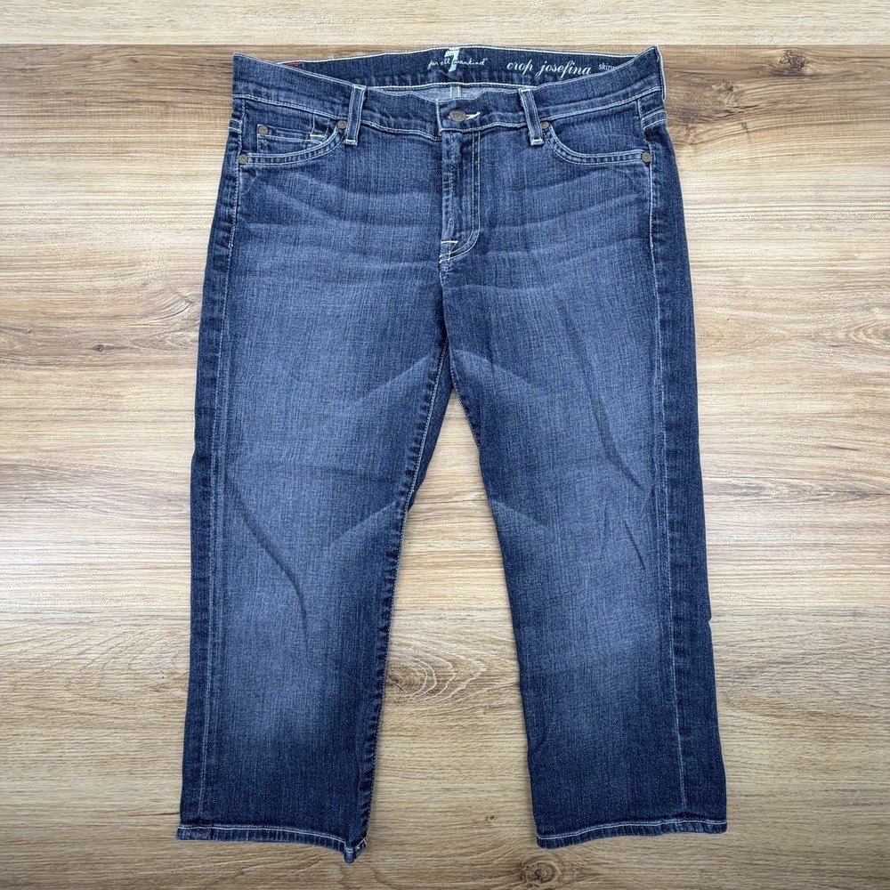 7 For All Mankind Crop Josefina Skinny Boyfriend Jeans Women's‎ Size 27